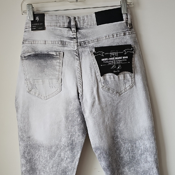 Men's Slim Straight Fit Gray Denim 30x30 - Picture 9 of 9